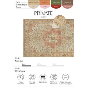 Private Bej Eskitme Vintage Halı Etnik Otantik Dokuma Şönil Halı Yıkanabilir Salon Halısı 230x310 cm