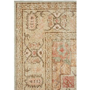 Private Bej Eskitme Vintage Halı Etnik Otantik Dokuma Şönil Halı Yıkanabilir Salon Halısı 230x310 cm