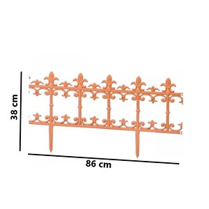 Sy-5990 Klasik Plastik Bahçe Çiti 86x38 Cm 4'lü Set Kahverengi