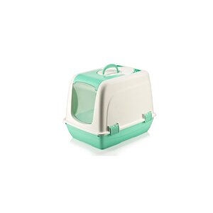Sy-5088 Küçük Kapaklı Evcil Hayvan Kedi Tuvaleti Yeşil