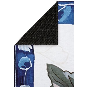 Cool Halı Carnival Renkli Mutfak Halısı Çiçek Figürlü Mac Kenzie Dama Desenli Yıkanabilir Şönil Halı