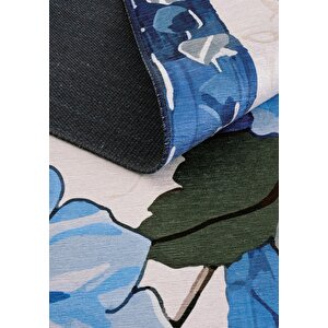 Cool Halı Carnival Renkli Mutfak Halısı Çiçek Figürlü Mac Kenzie Dama Desenli Yıkanabilir Şönil Halı