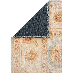 Cool Halı Private Bej Eskitme Vintage Halı Etnik Otantik Dokuma Şönil Halı Yıkanabilir Salon Halısı