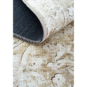 Cool Halı Private Renkli Eskitme Vintage Halı Çiçek Desen Dokuma Şönil Halı Yıkanabilir Salon Halısı