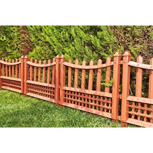 Sy-5998 Elite Plastik Dekoratif Bahçe Çiti 4'lü Set 60x55 Cm Kahverengi