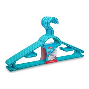 Flr F312 Büyük Boy Smart Elbise Askı Turkuaz 6'lı