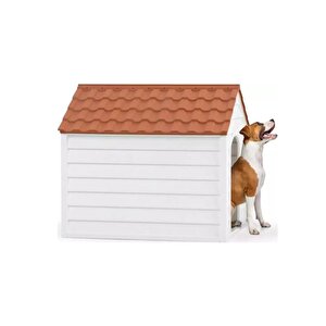 Sy-5100 Dış Mekan Plastik Pet Köpek Kulubesi Kiremit-beyaz