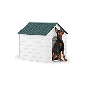 Sy-5100 Dış Mekan Plastik Pet Köpek Kulubesi Yeşil-beyaz