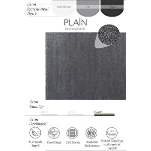 Cool Halı Plain Antrasit Salon Halısı Çocuk Odası Halısı Kesme Yolluk Koridor Halı Dokuma Büyük Halı