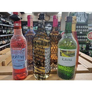 Şişe, Metal, Cam, Kavanoz Koruma Filesi,  5cm Den 9 Cm Genişler, 25cm Kesilmiş, 100 Adet, Şeffaf Renk