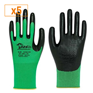 Özs8909 Zebra İş Eldi̇veni̇ Örme Yeşi̇l (x5)