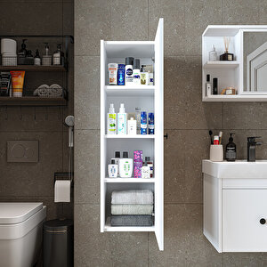 Roomart Ada Banyo Dolabı Mat Suntalam 110 Cm Banyo Boy Dolabı