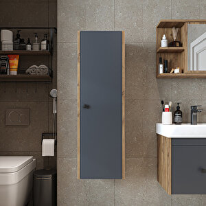 Roomart Ada Banyo Dolabı Mat Suntalam 110 Cm Banyo Boy Dolabı