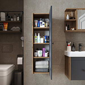 Roomart Ada Banyo Dolabı Mat Suntalam 110 Cm Banyo Boy Dolabı