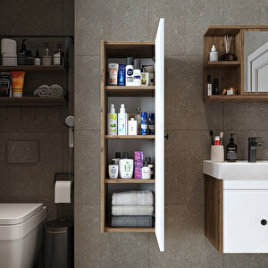 Roomart Ada Banyo Dolabı Mat Suntalam 110 Cm Banyo Boy Dolabı