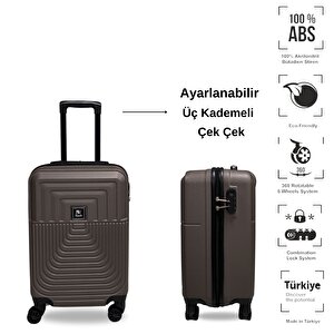 Navi̇s Marble Abs Küçük Kabin Boy Valiz Vizon