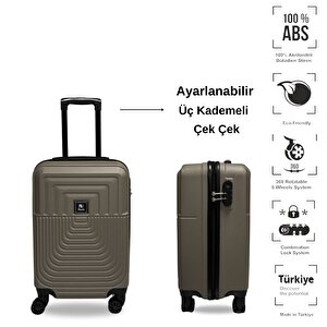 Navi̇s Marble Abs Küçük Kabin Boy Valiz Gold