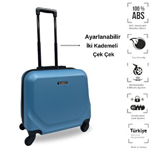 Anhelo Traveller Abs Hostes-pilot Boy Valiz 5026 Mavi
