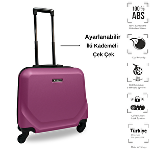 Anhelo Traveller Abs Hostes-pilot Boy Valiz Pembe