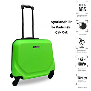 Anhelo Traveller Abs Hostes-pilot Boy Valiz Neon Yeşil