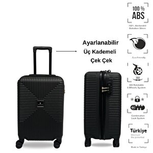 Anhelo Bowtie Abs Küçük (kabin) Boy Valiz Parlak Siyah