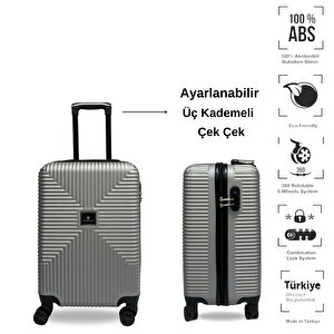 Anhelo Bowtie Abs Küçük (kabin) Boy Valiz Gri