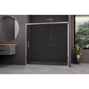 Carmen Temperli 6 Mm Ön Cephe Cam Duşakabin Krom Profil Füme Cam