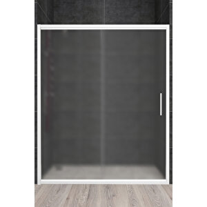 Carmen Temperli 6 Mm Ön Cephe Cam Duşakabin Mat Krom Profil Buzlu Cam