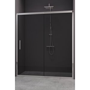 Carmen Temperli 6 Mm Ön Cephe Cam Duşakabin Krom Profil Füme Cam 150 cm
