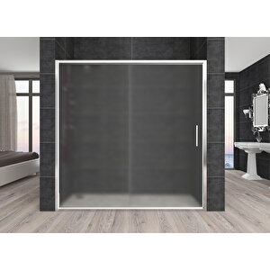 Carmen Temperli 6 Mm Ön Cephe Cam Duşakabin Krom Profil Buzlu Cam