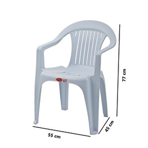 Sy-2510 Plastik Bahçe Koltuk Sandalye 4'lü Set 1000 Beyaz