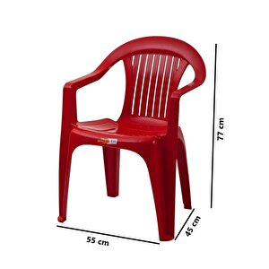Omnipazar Sy-2510 Plastik Bahçe Koltuk Sandalye 4'lü Set