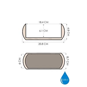 Omnipazar Krs-371 Dekoratif Plastik Mercan Uzun Saksı 0.55 Litre No 1
