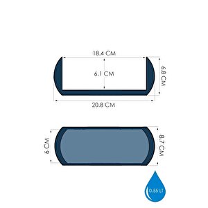 Omnipazar Krs-371 Dekoratif Plastik Mercan Uzun Saksı 0.55 Litre No 1