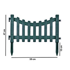 Irk-sb105 Sarmaşık Plastik Bahçe Dekorasyon Çiti 4'lü Set 1042 Yeşil