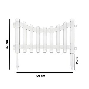 Irk-sb105 Sarmaşık Plastik Bahçe Dekorasyon Çiti 4'lü Set 1001 Beyaz