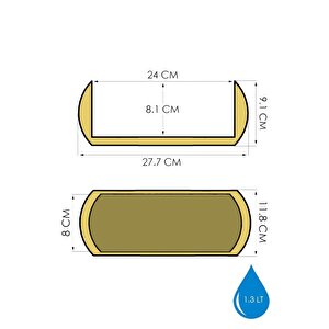Omnipazar Krs-372 Dekoratif Plastik Mercan Uzun Saksı 1.3 Litre No 2