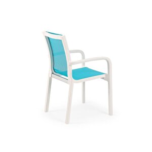 Omnipazar Sy-2528 Plastik Fileli Bahçe Koltuk Sandalye 4'lü Set