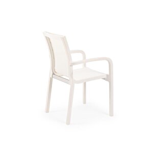 Sy-2528 Plastik Fileli Bahçe Koltuk Sandalye 4'lü Set 1000 Beyaz