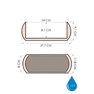 Omnipazar Krs-372 Dekoratif Plastik Mercan Uzun Saksı 1.3 Litre No 2