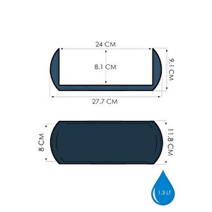 Omnipazar Krs-372 Dekoratif Plastik Mercan Uzun Saksı 1.3 Litre No 2