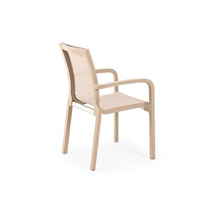 Sy-2528 Plastik Fileli Bahçe Koltuk Sandalye 4'lü Set Bej