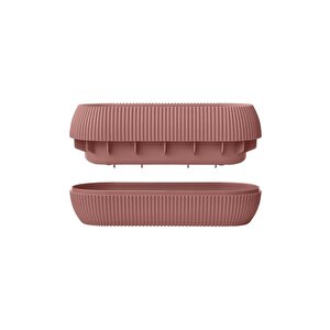 Omnipazar Mercan Dekoratif Sukulent Kaktüs Plastik Saksı Takımı 6'lı Set Pembe
