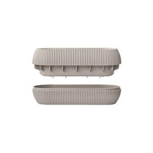 Omnipazar Mercan Dekoratif Sukulent Kaktüs Plastik Saksı Takımı 6'lı Set Bej