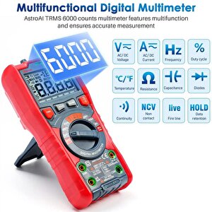 Dijital Multimetre Trms 6000 Counts Test Cihazi M6kor