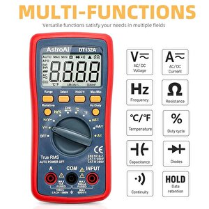 Dijital Multimetre 4000 Counts Test Cihazi Dt132a