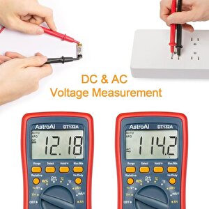 Astroai Dijital Multimetre 4000 Counts Test Cihazi Dt132a