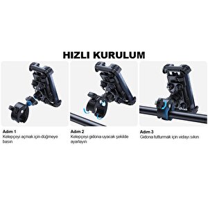 Lamicall Motosiklet Için Telefon Tutucu Çift Titresim Engelleyici Ve Sarsinti Önleyici Bcsp01