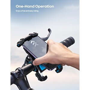 Motosiklet Ve Bisiklet Telefon Tutucu 360 Derece Döndürülebilir Bm02blue
