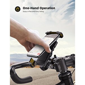 Motosiklet Ve Bisiklet Telefon Tutucu 360 Derece Döndürülebilir Bm02yellow